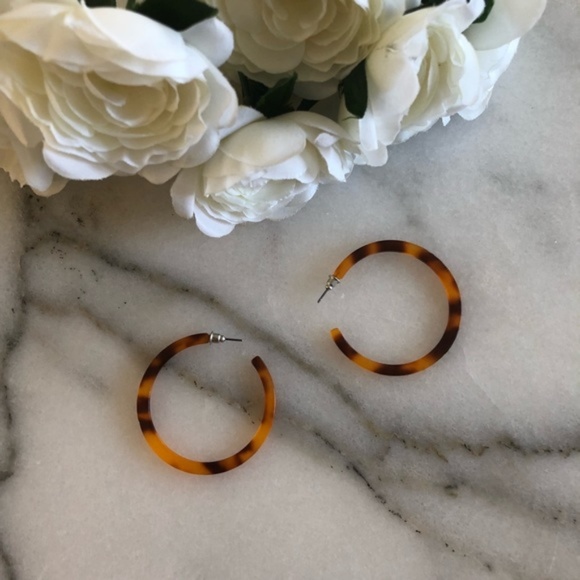 Jewelry - Large Tortoise Hoop Earrings